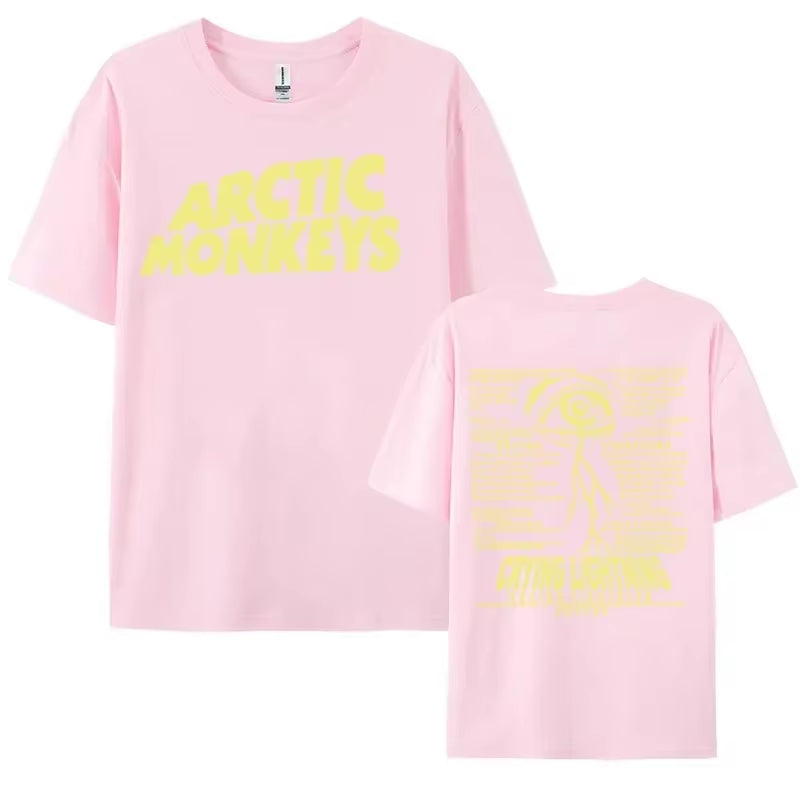 Rock Arctic Monkeys Crying Lightning T-Shirts Men Women Clothing Fashion Hip Hop T-Shirt Male Casual Cotton Short Sleeve T Shirt