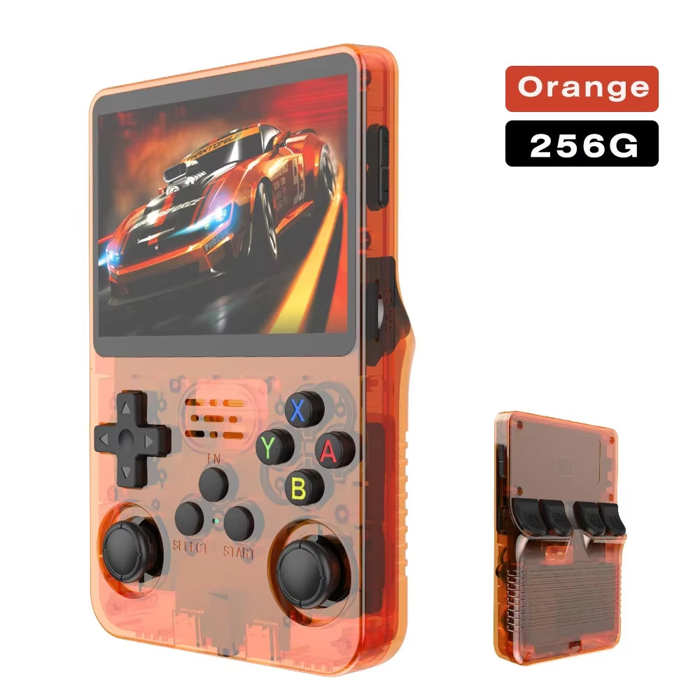 Max 256G Retro Handheld Game Console Linux System 3.5Inch IPS Screen Portable Pocket Video Player 2Joystick 64G 128G Games R36S