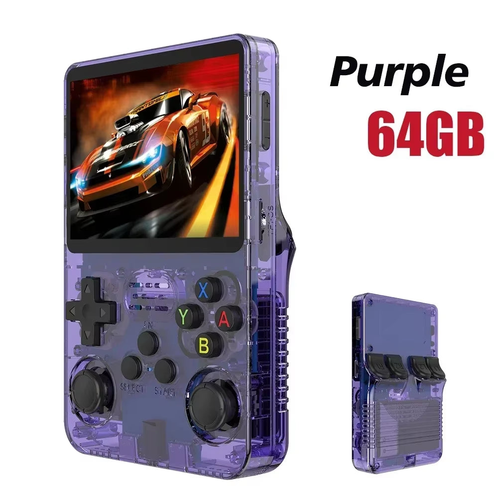 Max 256G Retro Handheld Game Console Linux System 3.5Inch IPS Screen Portable Pocket Video Player 2Joystick 64G 128G Games R36S