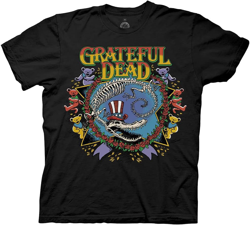 Mens Grateful Dead Rock Shirt - Grateful Dead Steal Your Face Skull Dancing Bear UFO Vintage Tee