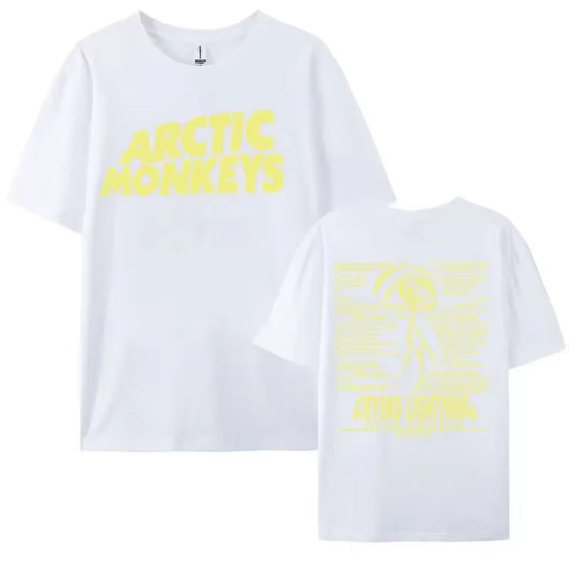 Rock Arctic Monkeys Crying Lightning T-Shirts Men Women Clothing Fashion Hip Hop T-Shirt Male Casual Cotton Short Sleeve T Shirt