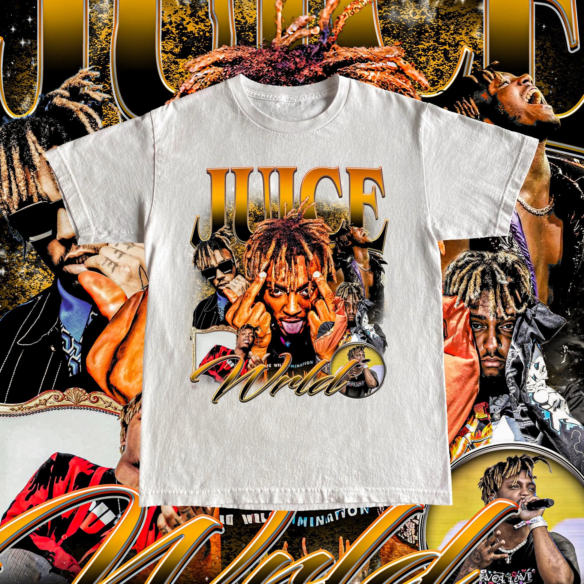 Vintage Juice WRLD Shirt - Custom Retro Design High Quality Tee Rapper Men T-Shirt