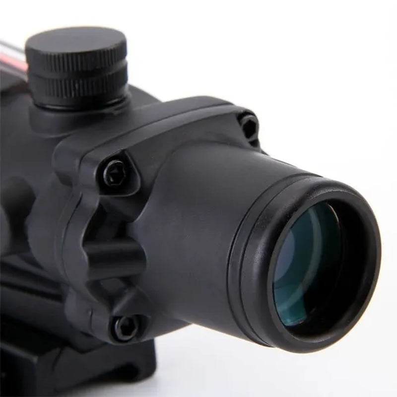 Hunting Scope Tactical ACOG 4X32 Cross or Chevron Reticle Hunting Riflescope Red/Green Illuminated Optical Fiber Rifle Scope