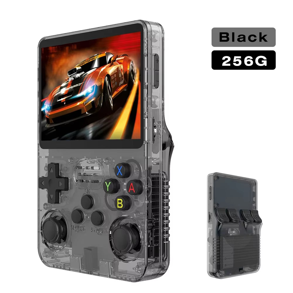 Max 256G Retro Handheld Game Console Linux System 3.5Inch IPS Screen Portable Pocket Video Player 2Joystick 64G 128G Games R36S