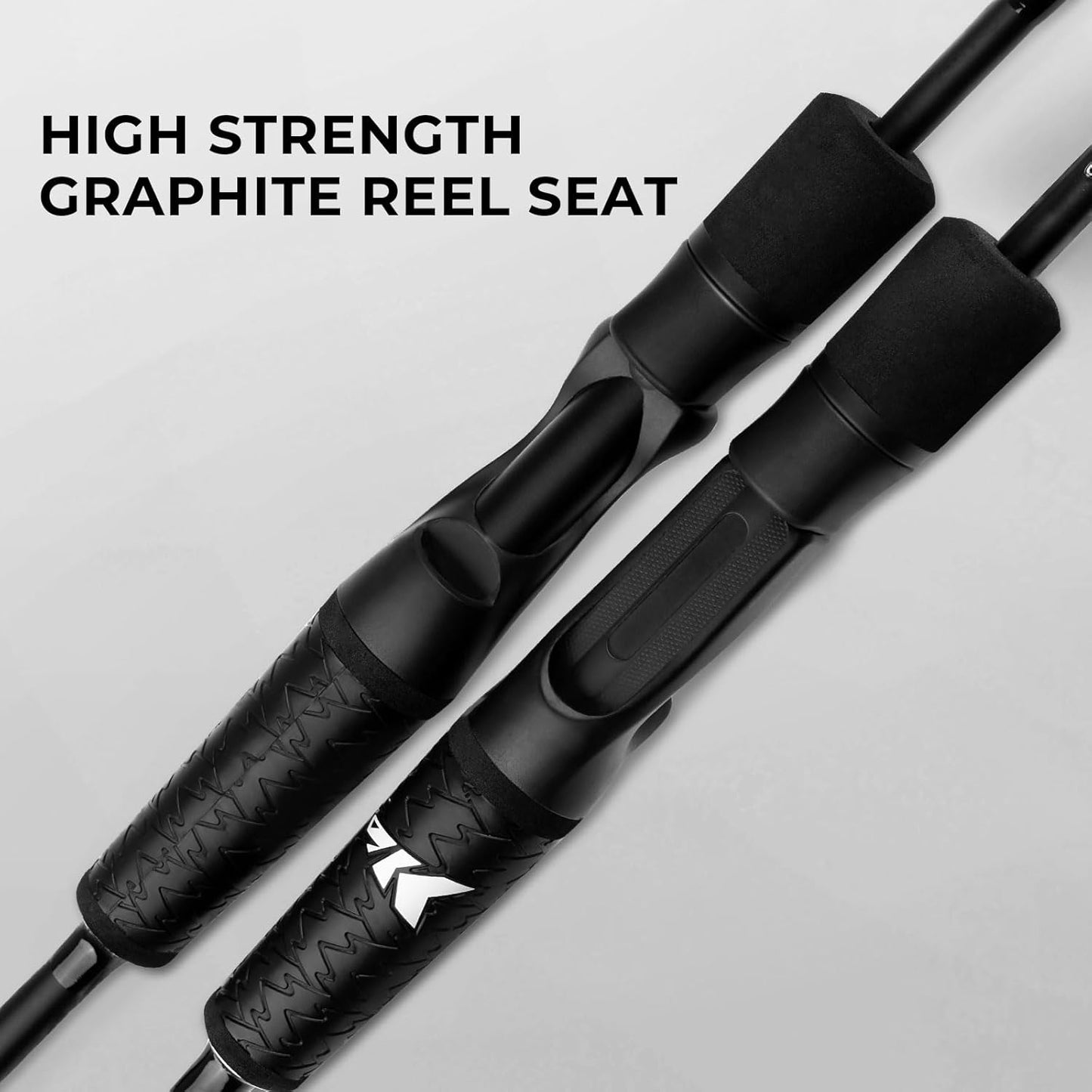 Crixus Fishing Rods,Im6 Graphite Spinning Rod & Casting Rod W/Zirconium Oxide Ring Stainless Steel Guides, Superpolymer Handle