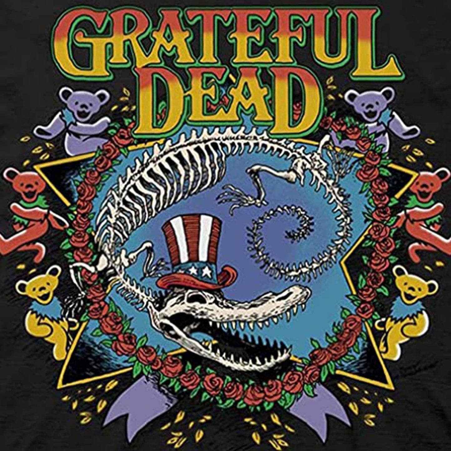 Mens Grateful Dead Rock Shirt - Grateful Dead Steal Your Face Skull Dancing Bear UFO Vintage Tee