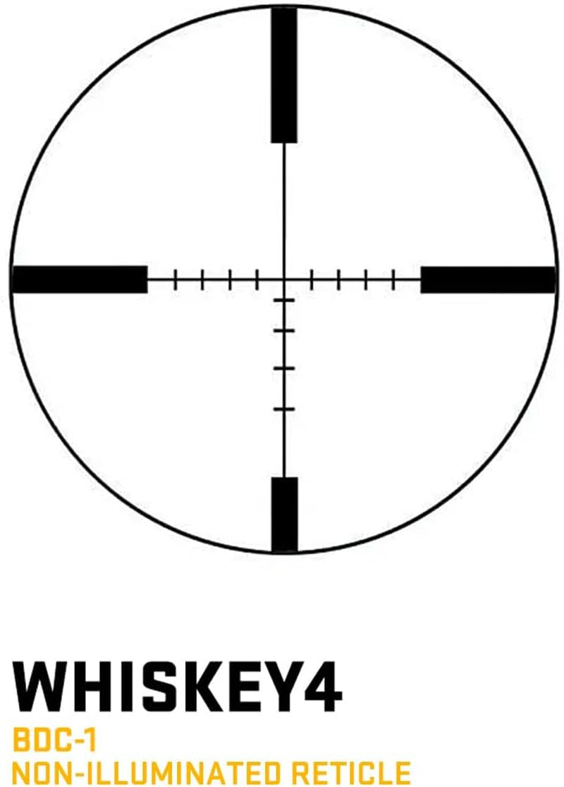 WHISKEY4 3-12X44Mm 30Mm Tube SFP Durable Lightweight Precise Waterproof Black Hunting Riflescope, Flip-Back Caps & Throw Lever Included