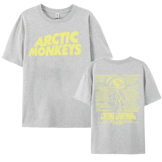 Rock Arctic Monkeys Crying Lightning T-Shirts Men Women Clothing Fashion Hip Hop T-Shirt Male Casual Cotton Short Sleeve T Shirt