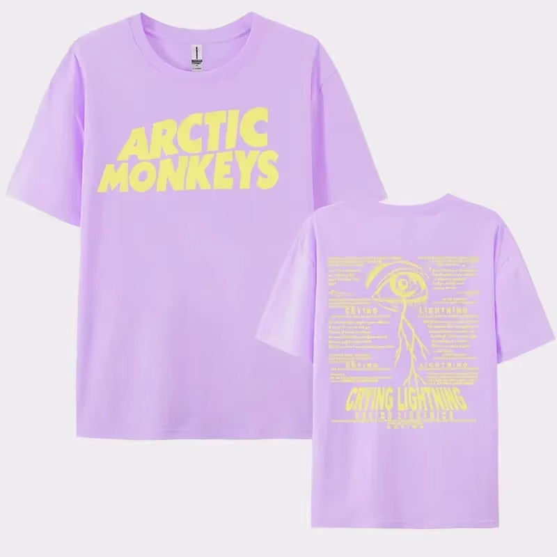 Rock Arctic Monkeys Crying Lightning T-Shirts Men Women Clothing Fashion Hip Hop T-Shirt Male Casual Cotton Short Sleeve T Shirt